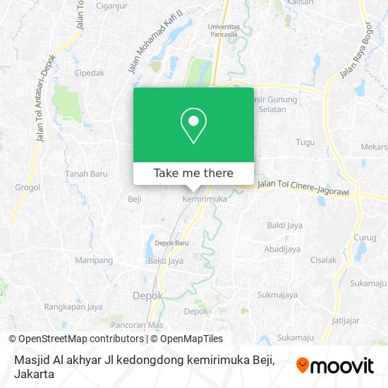 Masjid Al akhyar Jl kedongdong kemirimuka Beji map