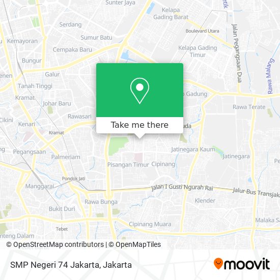 SMP Negeri 74 Jakarta map