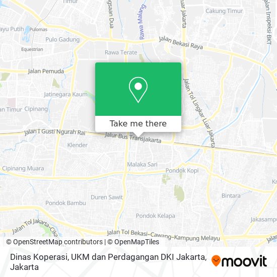 Dinas Koperasi, UKM dan Perdagangan DKI Jakarta map