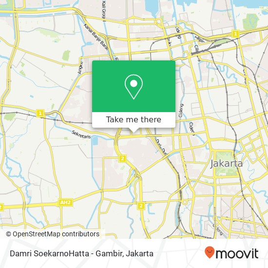Damri SoekarnoHatta - Gambir map