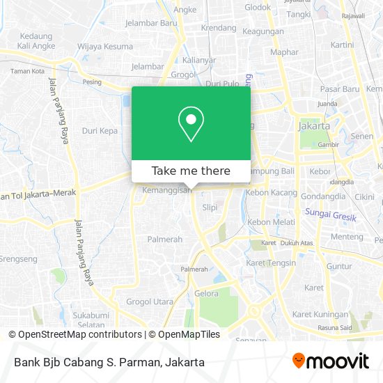 Bank Bjb Cabang S. Parman map