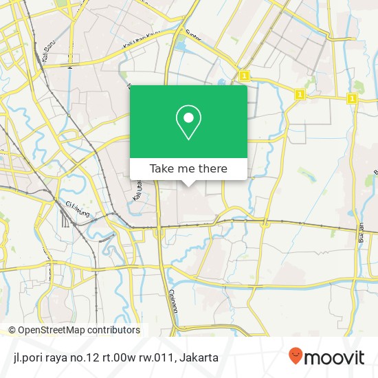 jl.pori raya no.12 rt.00w rw.011 map