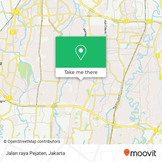 Jalan raya Pejaten map