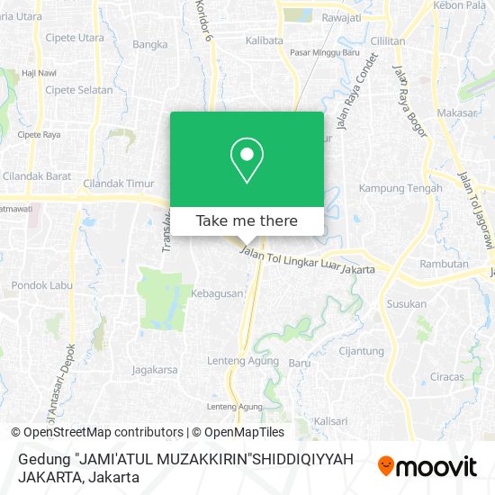 Gedung "JAMI'ATUL MUZAKKIRIN"SHIDDIQIYYAH JAKARTA map