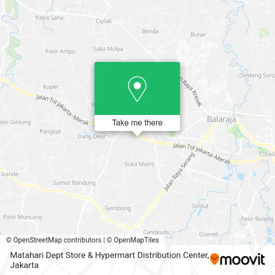 Matahari Dept Store & Hypermart Distribution Center map