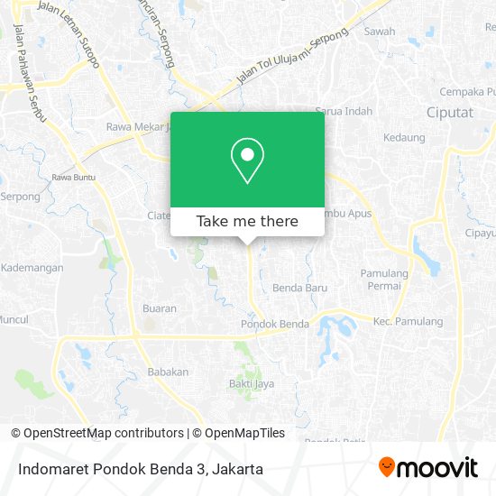 Indomaret Pondok Benda 3 map