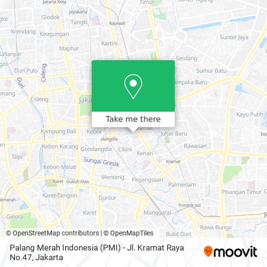 Palang Merah Indonesia (PMI) - Jl. Kramat Raya No.47 map