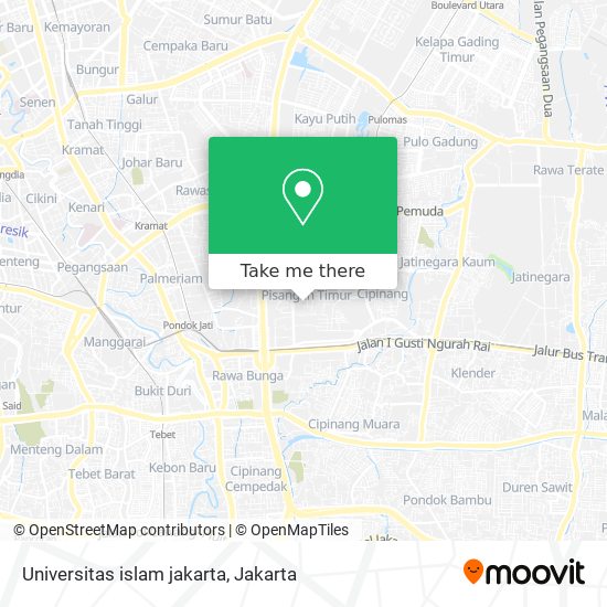 Universitas islam jakarta map