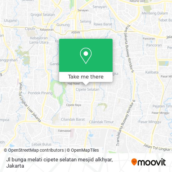 Jl bunga melati cipete selatan mesjid alkhyar map