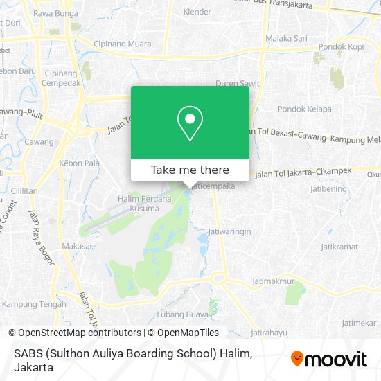 SABS (Sulthon Auliya Boarding School) Halim map