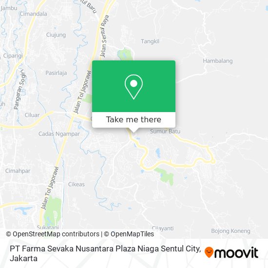 PT Farma Sevaka Nusantara Plaza Niaga Sentul City map