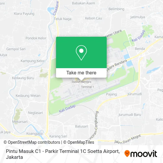 Pintu Masuk C1 - Parkir Terminal 1C Soetta Airport map