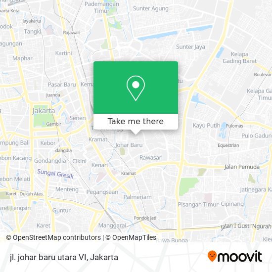 jl. johar baru utara VI map