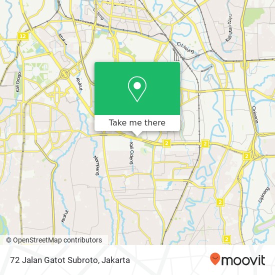 72 Jalan Gatot Subroto map