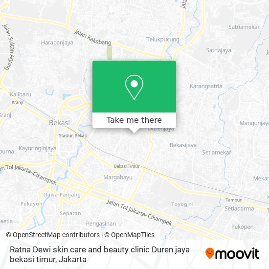 Ratna Dewi skin care and beauty clinic Duren jaya bekasi timur map