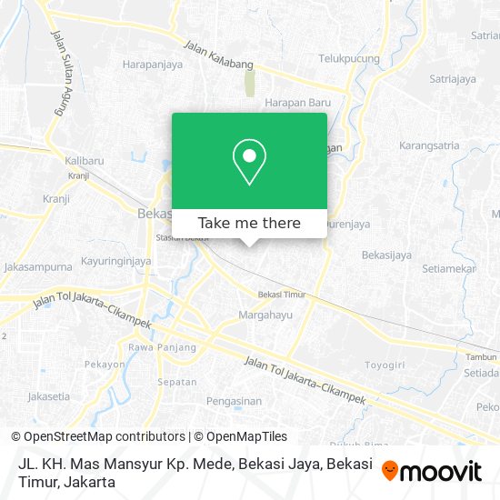 JL. KH. Mas Mansyur Kp. Mede, Bekasi Jaya, Bekasi Timur map