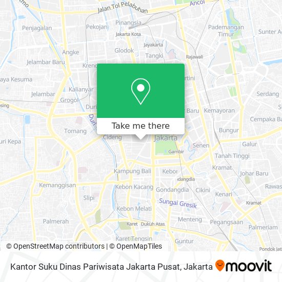 Kantor Suku Dinas Pariwisata Jakarta Pusat map