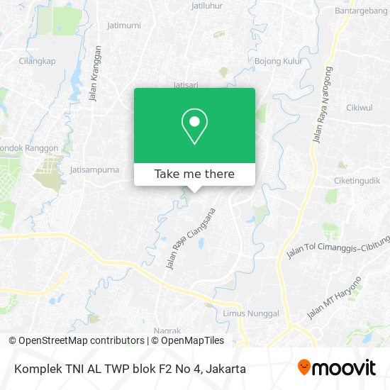 Komplek TNI AL TWP blok F2 No 4 map