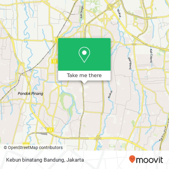 Kebun binatang Bandung map