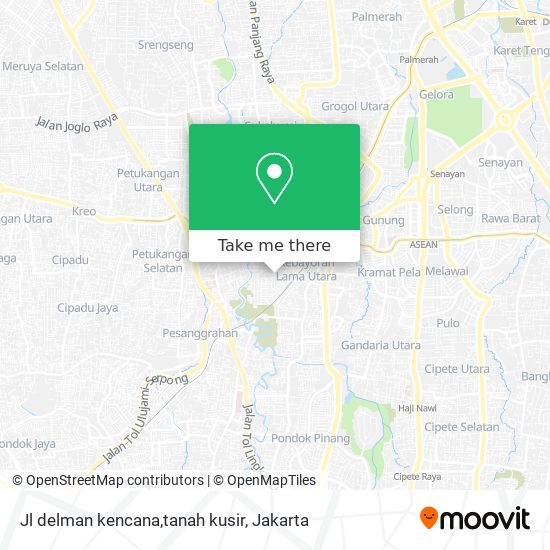Jl delman kencana,tanah kusir map