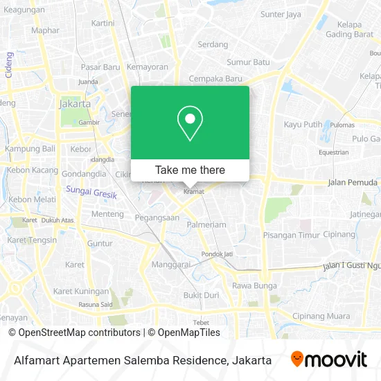 Alfamart Apartemen Salemba Residence map