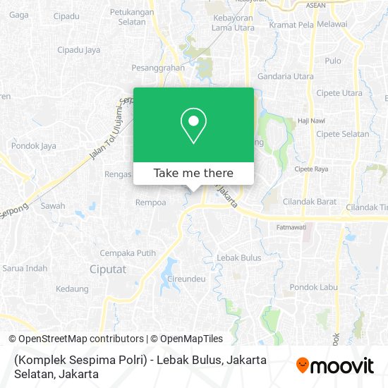 (Komplek Sespima Polri) - Lebak Bulus, Jakarta Selatan map