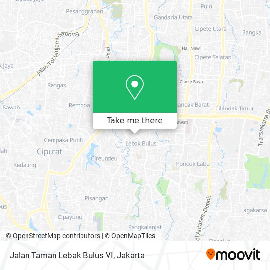 Jalan Taman Lebak Bulus VI map