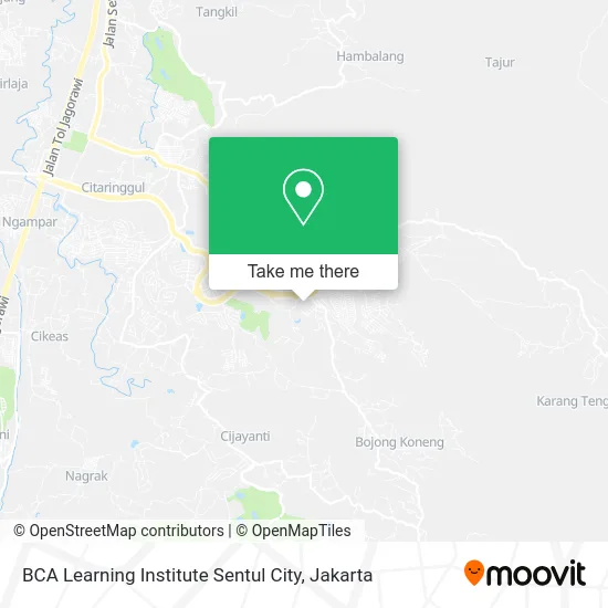 BCA Learning Institute Sentul City map