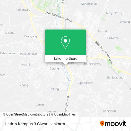 Untirta Kampus 3 Ciwaru map