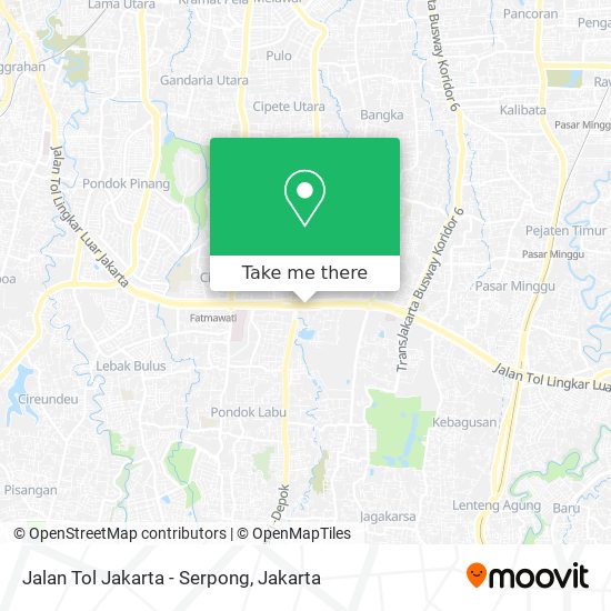 Jalan Tol Jakarta - Serpong map