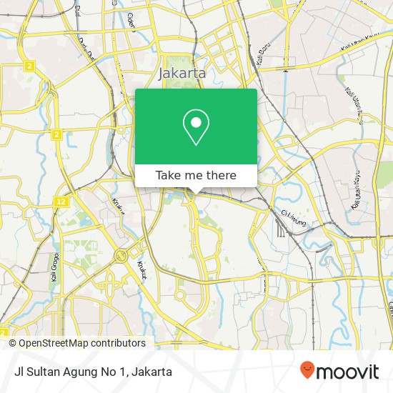 Jl Sultan Agung No 1 map