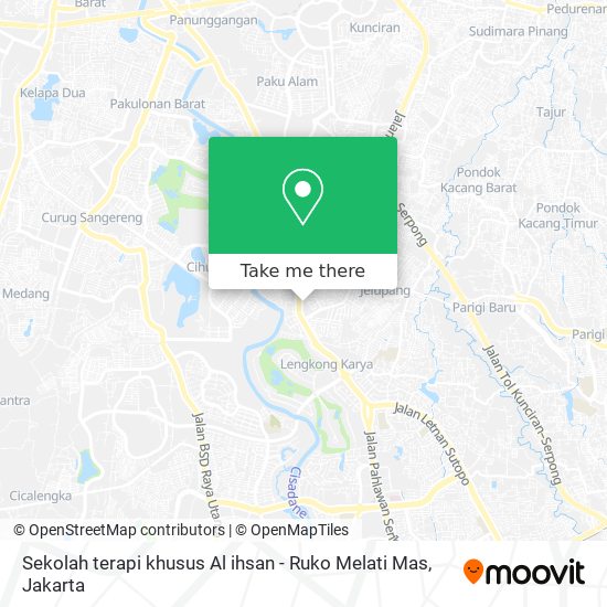 Sekolah terapi khusus Al ihsan - Ruko Melati Mas map