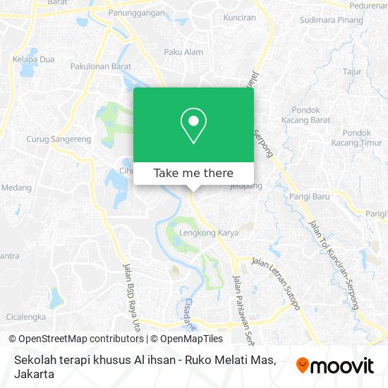 Sekolah terapi khusus Al ihsan - Ruko Melati Mas map