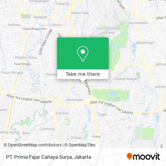 PT. Prima Fajar Cahaya Surya map