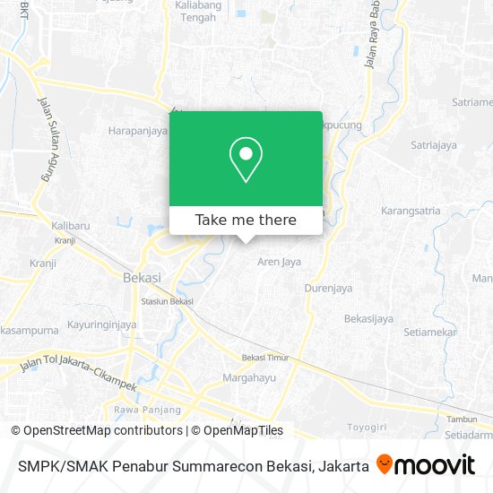 SMPK / SMAK Penabur Summarecon Bekasi map
