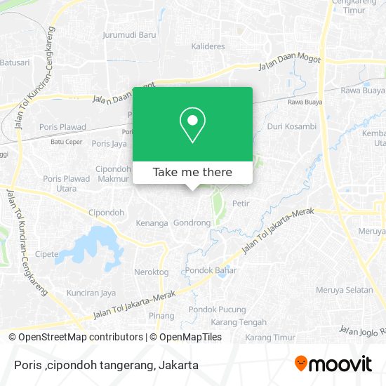 Poris ,cipondoh tangerang map