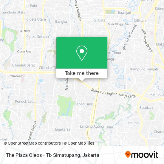 The Plaza Oleos - Tb Simatupang map