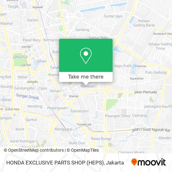 HONDA EXCLUSIVE PARTS SHOP (HEPS) map