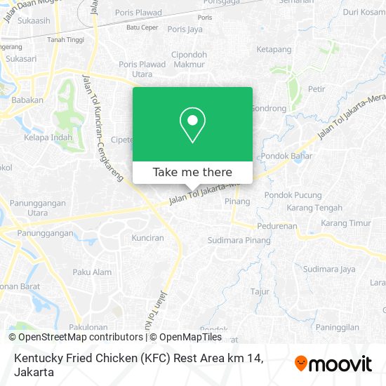 Kentucky Fried Chicken (KFC) Rest Area km 14 map