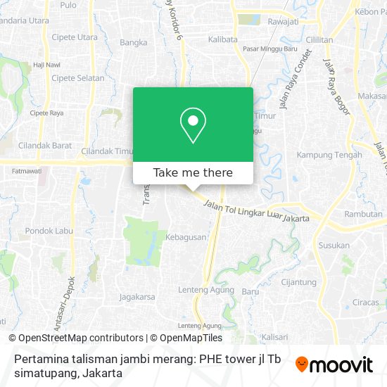 Pertamina talisman jambi merang: PHE tower jl Tb simatupang map