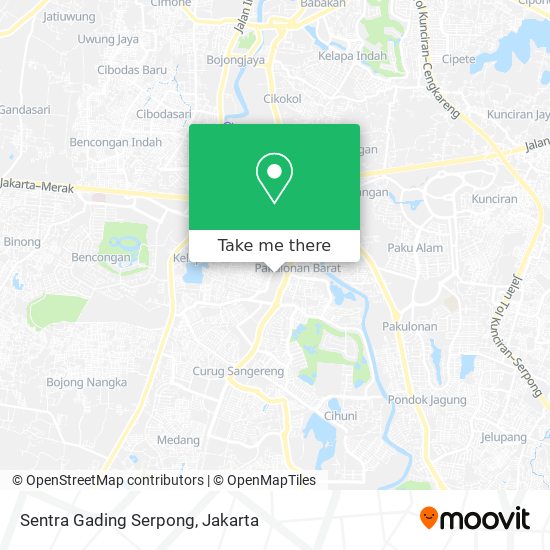 Sentra Gading Serpong map