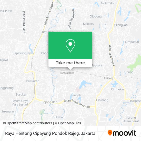 Raya Hentong Cipayung Pondok Rajeg map