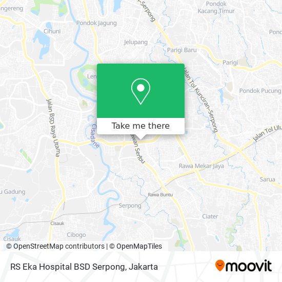 RS Eka Hospital BSD Serpong map