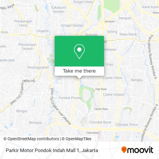 Parkir Motor Pondok Indah Mall 1 map