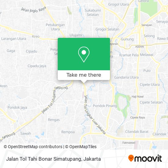 Jalan Tol Tahi Bonar Simatupang map