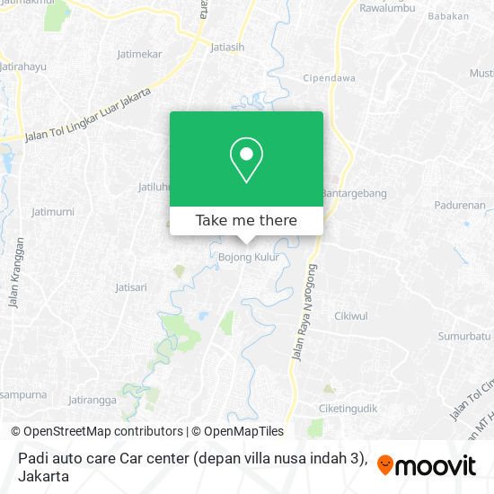 Padi auto care Car center (depan villa nusa indah 3) map