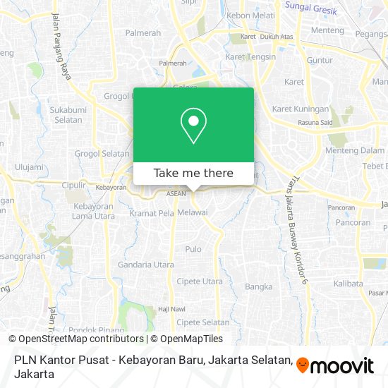 PLN Kantor Pusat - Kebayoran Baru, Jakarta Selatan map