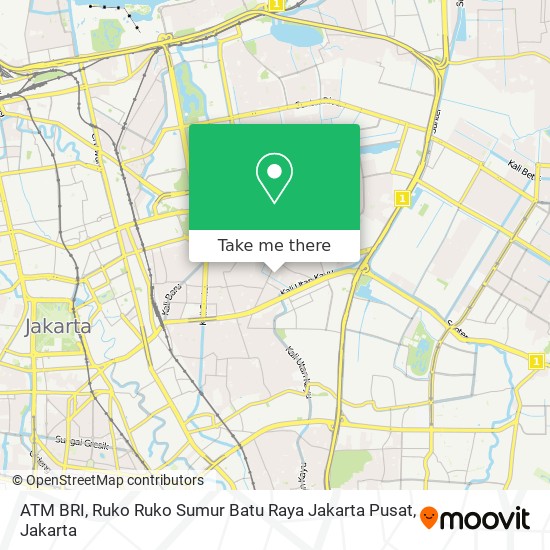 ATM BRI, Ruko Ruko Sumur Batu Raya Jakarta Pusat map