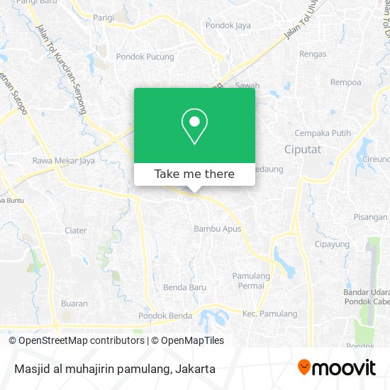 Masjid al muhajirin pamulang map