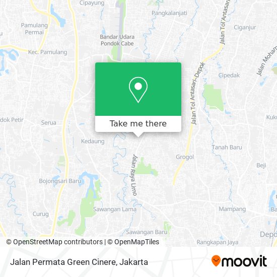 Jalan Permata Green Cinere map